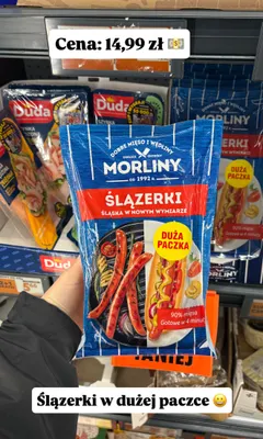 Kiełbaski Morliny Ślązerki promocja w Biedronka