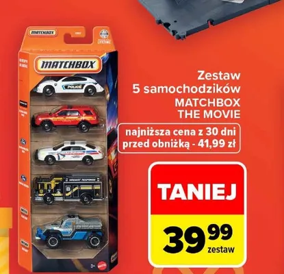Zestaw samochodzików Matchbox The Movie 5-pak promocja w Carrefour