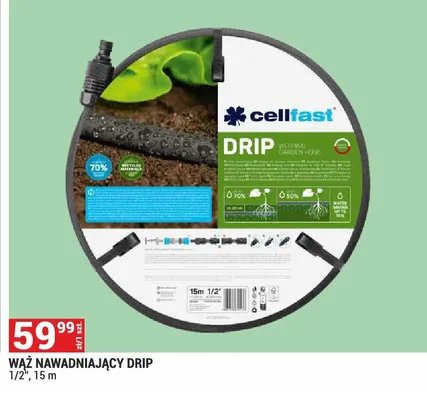 Wąż nawadniający DRIP cellfast 1/2" 15m promocja w Merkury Market