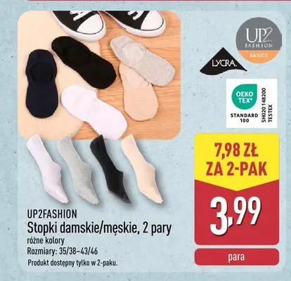 Stopki męskie UP2FASHION 2-pak promocja w Aldi