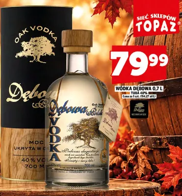 Wódka Dębowa tuba 40% promocja w TOPAZ