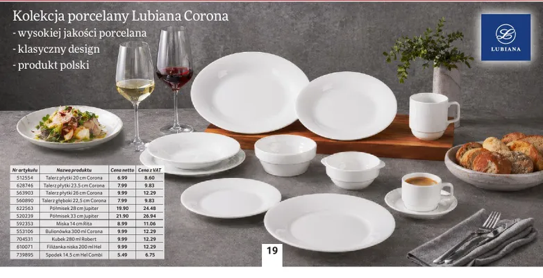 Talerz płytki 23,5cm Corona Lubiana promocja w Selgros