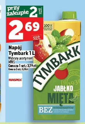 Napój Tymbark Jabłko Mięta promocja w TOPAZ