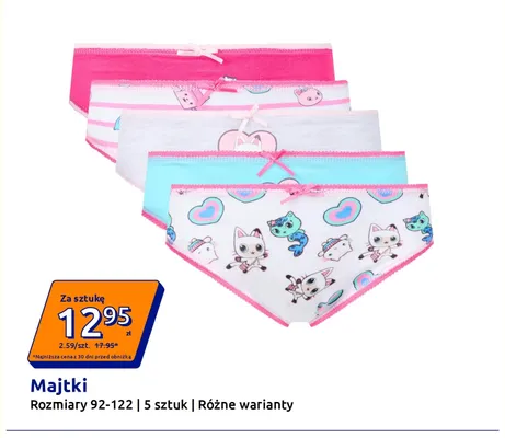 Majtki 5-pak promocja w Action