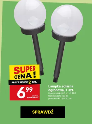 Lampka solarna ogrodowa promocja w Twój Market