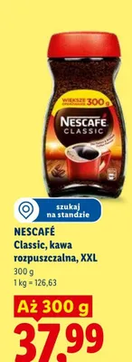 Kawa rozpuszczalna Nescafé Classic XXL promocja w Lidl