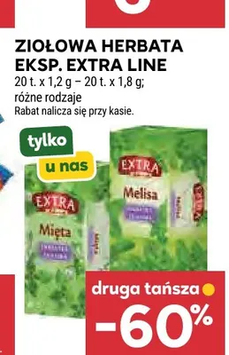 Ziołowa herbata ekspresowa Melisa Extra Line promocja w Stokrotka