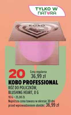 Róż do policzków Blushing Heart Kobo Professional promocja w Drogerie Natura