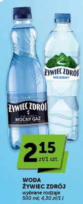 Woda Żywiec Zdrój mocny gaz 500ml promocja w Groszek