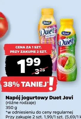 Napój jogurtowy Duet Jovi (różne rodzaje) promocja w Netto