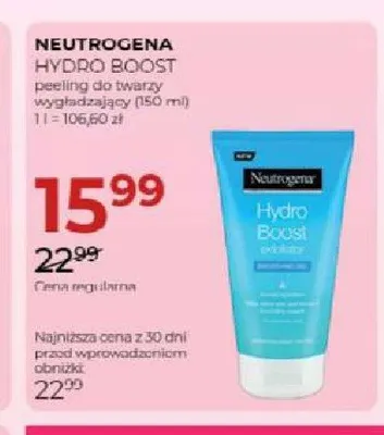 Peeling do twarzy Neutrogena Hydro Boost promocja w Drogerie Jawa