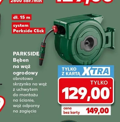 Bęben na wąż ogrodowy Parkside promocja w Kaufland