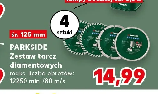Zestaw tarcz diamentowych Parkside promocja w Kaufland