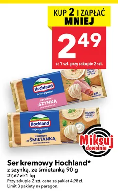 Ser kremowy ze śmietanką Hochland promocja w LEWIATAN