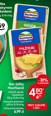 Ser żółty Hochland Maasdamer promocja w Żabka