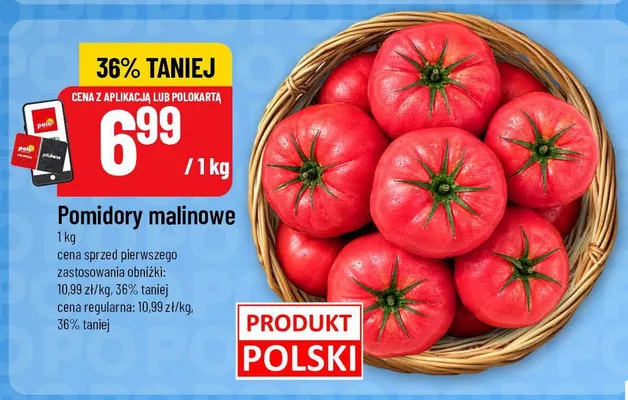Pomidory malinowe promocja w POLOmarket