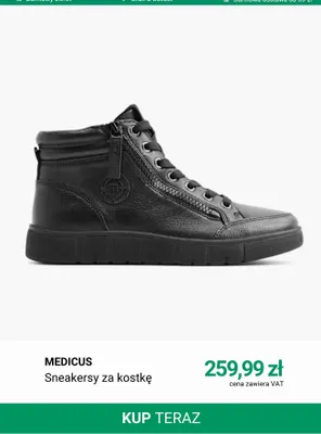 Sneakersy za kostkę Medicus promocja w Deichmann