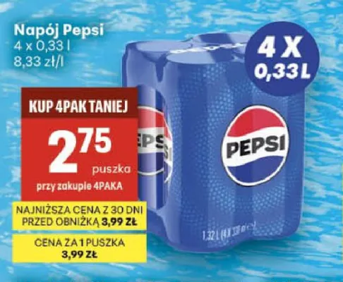 Napój gazowany Pepsi 4-pak promocja w Delikatesy Centrum