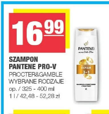 Szampon Pantene Pro-V Intensive Repair 3in1 promocja w SPAR