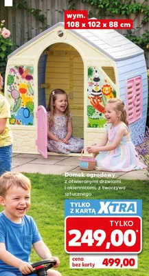 Domek ogrodowy z otwieranymi drzwiami i okiennicami z tworzywa sztucznego 108x102x88cm promocja w Kaufland