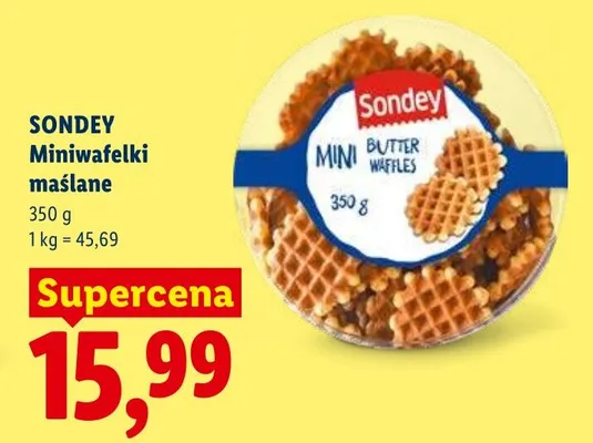 Miniwafelki maślane promocja w Lidl