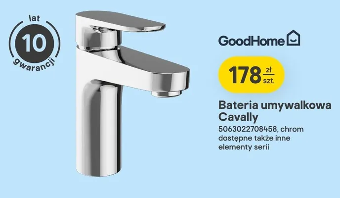Bateria umywalkowa GoodHome Cavally promocja w Castorama