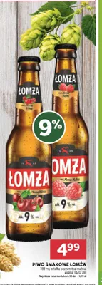 Piwo smakowe Łomża Mocna Malina promocja w Stokrotka