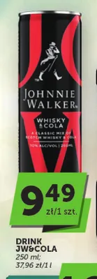 Drink Johnnie Walker Whisky & Cola promocja w Groszek
