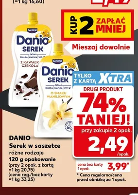 Serek w saszetce Danio promocja w Kaufland