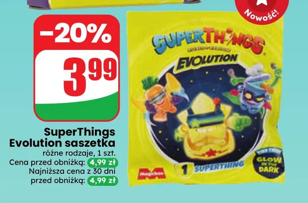 SuperThings Evolution saszetka promocja w Dino