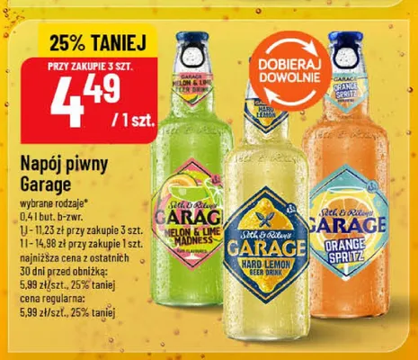 Napój piwny Garage Melon & Lime Madness promocja w POLOmarket