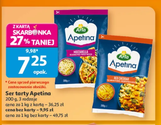 Ser tarty Red Cheddar Apetina promocja w Auchan