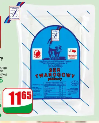 Twaróg półtłusty Łobżenica promocja w Dino