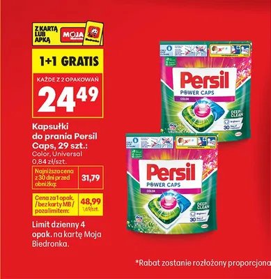 Kapsułki do prania Persil Power Caps Color promocja w Biedronka