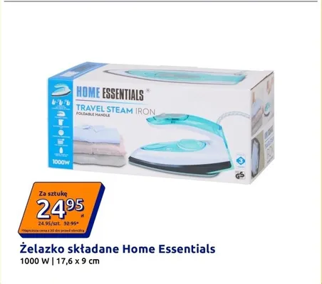 Żelazko składane Home Essentials promocja w Action