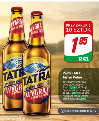 Piwo Tatra promocja w Dino