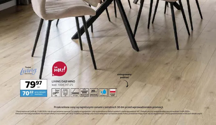 Panele podłogowe Barlinek Living Dąb Mino promocja w Komfort