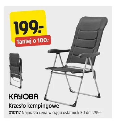 Krzesło kempingowe KAYOBA promocja w Jula