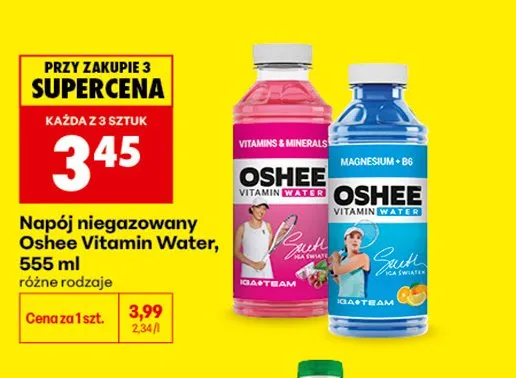 Napój niegazowany Oshee Vitamin Water Magnesium + B6 promocja w Biedronka