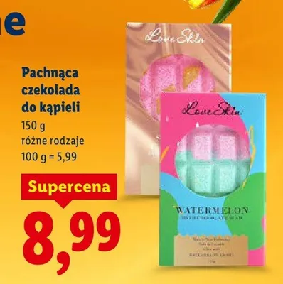 Pachnąca czekolada do kąpieli, różne rodzaje promocja w Lidl