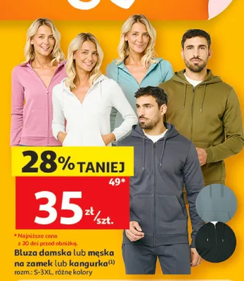 Bluza męska kangurka Inextenso promocja w Auchan