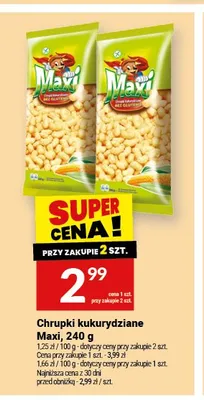 Chrupki kukurydziane Maxi 240g promocja w Twój Market