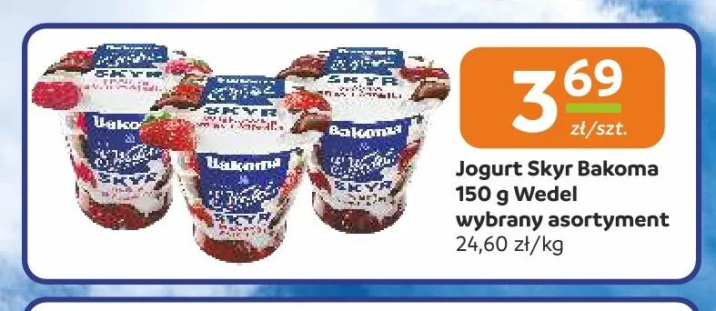 Jogurt Skyr Bakoma E.Wedel promocja w Gama