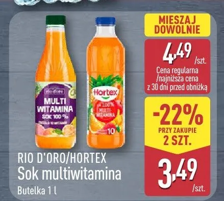 Sok multiwitamina HUBCIO promocja w Aldi