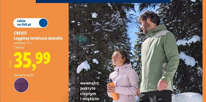Legginsy termiczne damskie Crivit promocja w Lidl