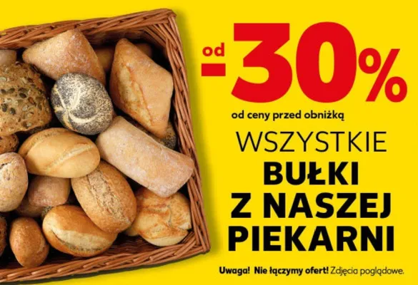 Bułki wszystkie rodzaje od -30% promocja w Kaufland