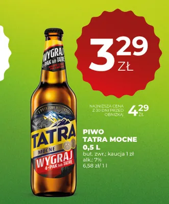 Piwo Tatra Mocne promocja w Duży Ben