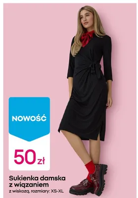 Sukienka damska z wiązaniem promocja w Pepco