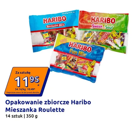 Żelki Haribo Mieszanka Roulette 14-pak promocja w Action