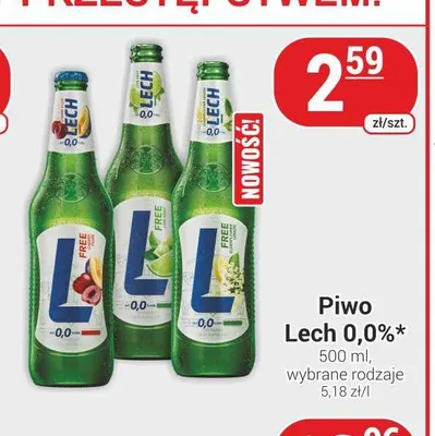 Piwo bezalkoholowe Lech Free Pomelo i Grejpfrut promocja w Delikatesy Sezam